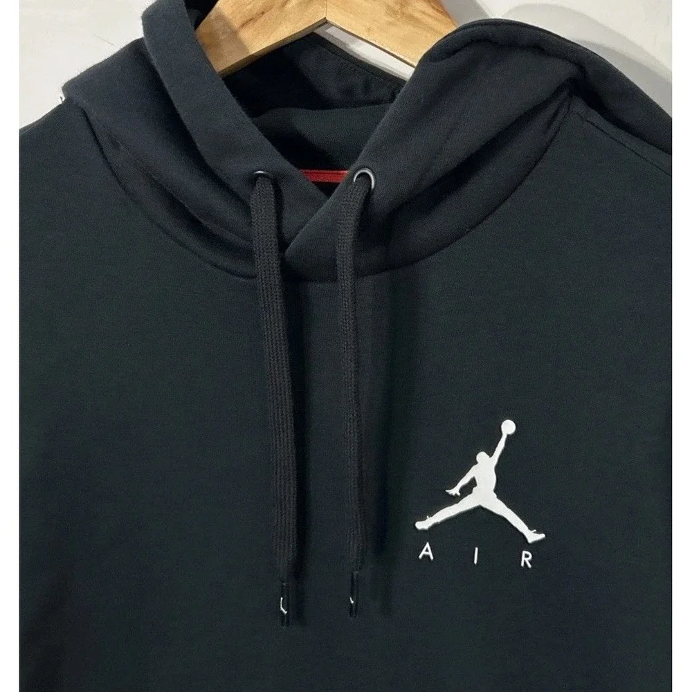 Mens AIR Jordan Sport Dri-FIT Pullover Hoodie Black/White Size M AR2252-010 NICE